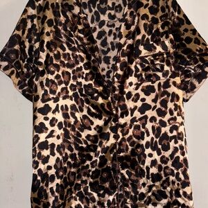 Leopard print pajama set